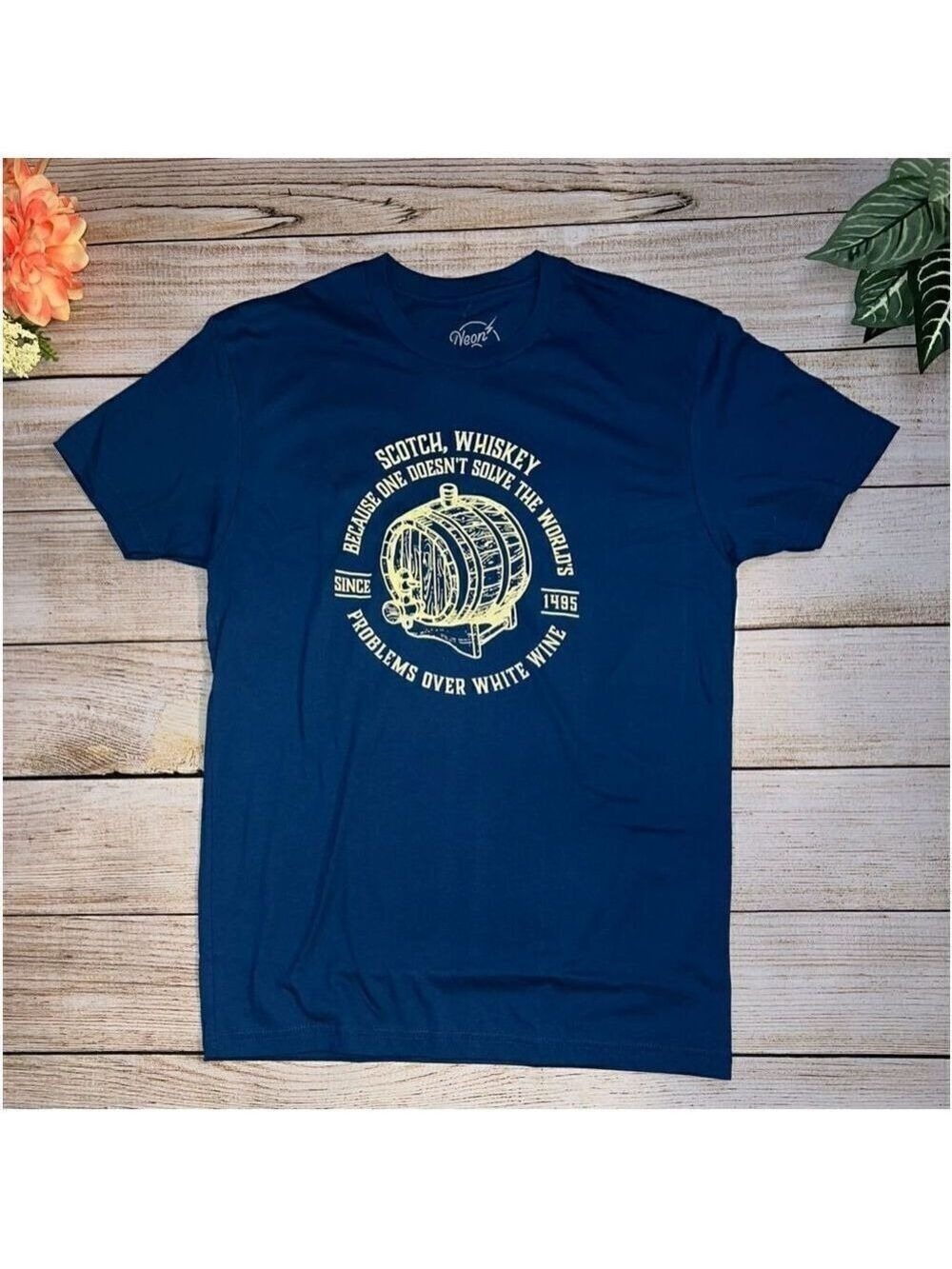 Neon Riot Box Lunch Scotch Whiskey Tee Shirt (Small)